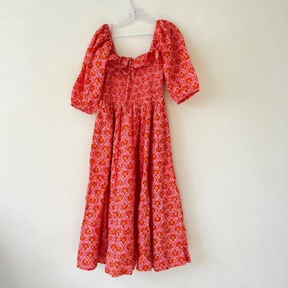 Free People Oasis Midi Dress in Heat Wave Combo Pink Size S NWT - Picture 7 of 12